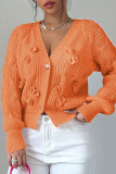 Solid Color Long Sleeved Bow Knit Sweater