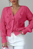 Solid Color Long Sleeved Bow Knit Sweater