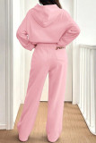 Velvet Warm Hooded Sweatshirt Pants Two-piece Set