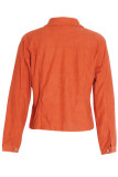 Solid Color Lapel Long Sleeved Fleece Warm Jacket