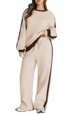 Solid Color Long Sleeved Sweatshirt Pants Two-piece Set