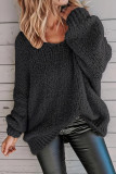 Large Size Round Neck Loose Hollow Sweater