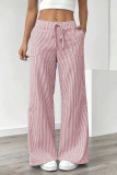 Striped Casual Versatile Loose Wide Leg Pants