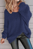 Large Size Round Neck Loose Hollow Sweater