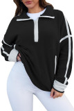 Half High Neck Loose Long Sleeved Sweatshirt