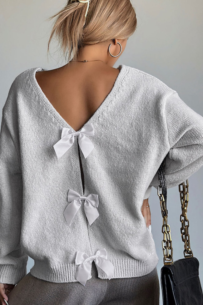 Butterfly Backless Long Sleeved Sweater