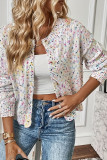 Colorful Polka Dot Long Sleeved Knitted Cardigan