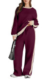 Solid Color Long Sleeved Sweatshirt Pants Two-piece Set