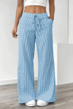 Striped Casual Versatile Loose Wide Leg Pants