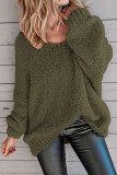 Large Size Round Neck Loose Hollow Sweater