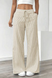 Striped Casual Versatile Loose Wide Leg Pants