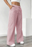 Striped Casual Versatile Loose Wide Leg Pants