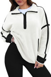 Half High Neck Loose Long Sleeved Sweatshirt