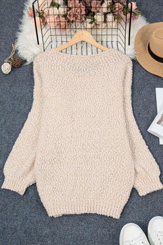 Large Size Round Neck Loose Hollow Sweater