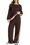 Solid Color Long Sleeved Sweatshirt Pants Two-piece Set