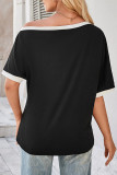 Summer Slanted Shoulder Short Sleeved Shirt