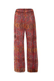 High Waisted Chiffon Casual Pants