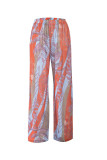 High Waisted Chiffon Casual Pants