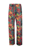 High Waisted Chiffon Casual Pants