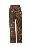 High Waisted Chiffon Casual Pants
