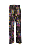 High Waisted Chiffon Casual Pants