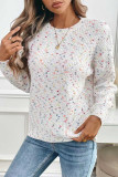 Colorful Polka Dot Pullover Long Sleeved Sweater