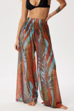 High Waisted Chiffon Casual Pants