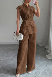  Lapel Sleeveless Vest Pants Two-piece Set