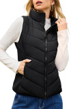 Large Size Solid Color Sleeveless Vest Cotton Jacket