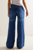 Solid Color Low Waist Straight Leg Jeans