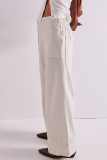 Solid Color Low Waist Straight Leg Jeans