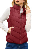 Large Size Solid Color Sleeveless Vest Cotton Jacket