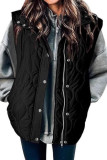 Solid Color Sleeveless Zipper Cardigan Cotton Vest