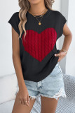 Valentine's Day Love Printed Short Sleeve Knitted Shirt