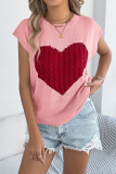 Valentine's Day Love Printed Short Sleeve Knitted Shirt