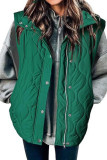 Solid Color Sleeveless Zipper Cardigan Cotton Vest