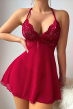 Lace Mesh Camisole Sleeveless Nightgown