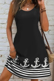 Ethnic Style Printed Sleeveless Vest Dress
