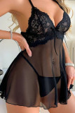 Lace Mesh Camisole Sleeveless Nightgown