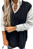 V-neck Sleeveless Vest Sweater