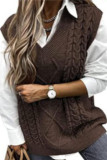 V-neck Sleeveless Vest Sweater