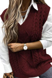 V-neck Sleeveless Vest Sweater