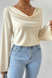Solid Color Horn Long Sleeved T-shirt