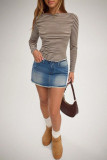 Round Neck Striped Long Sleeved T-shirt