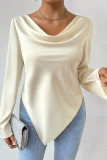 Solid Color Horn Long Sleeved T-shirt