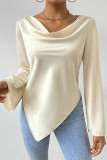 Solid Color Horn Long Sleeved T-shirt