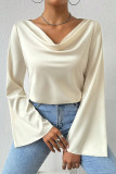 Solid Color Horn Long Sleeved T-shirt