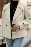 Lapel Long Sleeved Double Breasted Cardigan Jacket