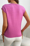 Round Neck Striped Knitted Pocket Sweater