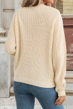 Bow Embroidery Knitted Cardigan Sweater